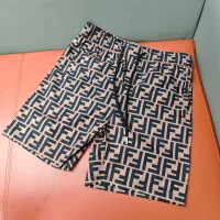 High Quality Fendi Quick-Drying Pants Ash Woven Fabric Jacquard Urban Style Spring Summer