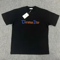 Luxury Dior Short-Sleeved T-Shirt Black Cotton Simple And Elegant Spring Summer