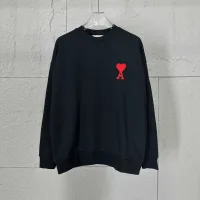 High Quality AAA Ami Long-Sleeved T-Shirt Red Autumn Winter Early