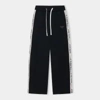 High Quality Luxury Prada Leather Casual Pants For Fall