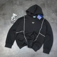 AAA Designer Prada Hoodie Black Eva Exquisite Workmanship