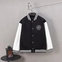 Super Clone Chrome Hearts Jacket Red Wool Jacquard Street Style Understated Luxury Embroidery