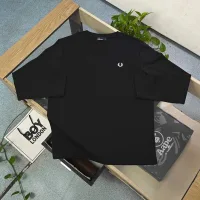 Designer AAA Fred Perry Long-Sleeved T-Shirt Red Daily Commute Embroidery