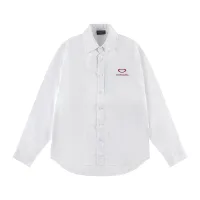 AAA High Quality Balenciaga Long-Sleeved Shirt Red High-End Quality Sophistication Embroidery