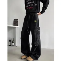 Super Clone Reps Stone Island Pants Blue Adjustable Drawstring Street Style