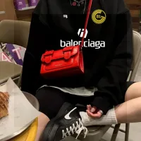 AAA Balenciaga Sweatshirt Black Cotton Fleece Autumn