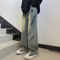 Reps Balenciaga Pants Red Denim Running Retro Blue Spring Autumn Winter Environmentally Friendly Dyeing