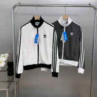 Reps Luxury Adidas Long-Sleeved Shirt Red Cotton Polyester Fiber Jacquard Autumn Winter Early Patch