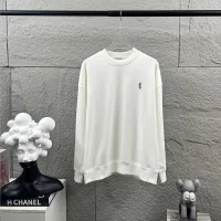Reps Saint Laurent Long-Sleeved Black Minimalist And White Autumn Winter Early Embroidery 3D