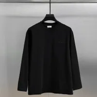 Reps Dior Long Sleeves Red Cotton Pure Ribbed Fabric