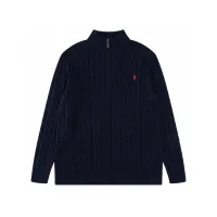 Designer Reps Ralph Lauren Overcoat Red Cotton Wool Blend Cable Knit Easy To Match Retro Preppy Style Spring Autumn Winter And