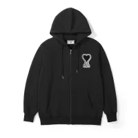 Super Clone Ami Hoodies Red Cotton Fleece Fabric