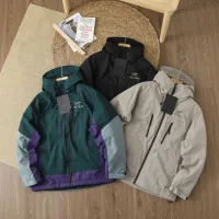 AAA Archaeopteryx Outerwear Red Gore-Tex Cotton Polyester Waterproof Membrane Relaxed Fit Adjustable Drawstring Outdoor Windproof