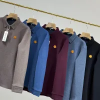 Luxury Super Clone Kenzo Long-Sleeved Shirts Red Cotton Mercerized Wool Fleece Minimalist Style Simple And Elegant Autumn Winter Slim Fit