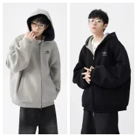 Super Clone Adidas Jacket Black Cotton Pure Simple Style Autumn Winter