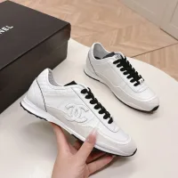 Super Clone Chanel Sneakers Black Sheepskin Cowhide