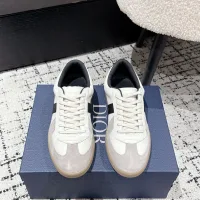 Luxury AAA Dior Sneakers Red Top-Grain Cowhide Suede Rubber Sophistication