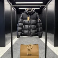 Super Clone AAA Burberry Down Jackets Red Cotton Feather Goose Feathers Polyester Nylon Fabric Relaxed Fit Winter Windproof Cuffs