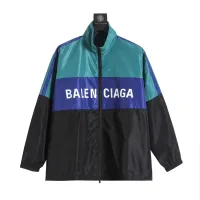 Designer Balenciaga Jacket Red Spring Patch Zippered Pocket