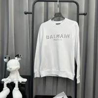 Designer Balmain Hoodie Red Cotton Pure