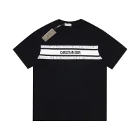 Super Clone AAA Dior Short-Sleeved T-Shirt Black Jacquard