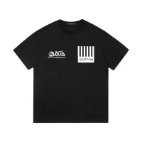 Designer Louis Vuitton Short-Sleeved T-Shirt Black Silk