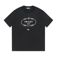 AAA Prada Short-Sleeved Shirts Red Cotton Combed