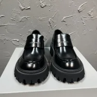 Designer Balenciaga Loafers Red Silk Cowhide Rubber Outsole Spring Autumn