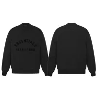 AAA Fear Of God Hoodie Red Male Cotton Adhesive Fleece Coated Fabric Adjustable Drawstring Street Style Gothic Enzyme Washing