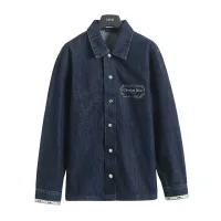 Super Clone Dior Jacket Red Cotton Denim Retro