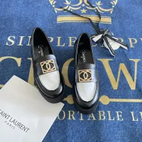 Luxury Designer Chanel Loafers Ash Genuine Leather Autumn Winter