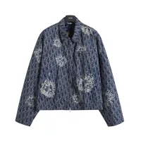 Designer Super Clone Dior Coat Red Cotton Pure Polyester Fiber Denim Smooth To The Touch Patch