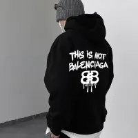 AAA Designer Balenciaga Hoodie Red Cotton Fleece Winter