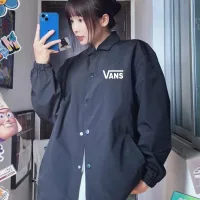 High Quality Vans Coat Red Easy To Match Spring