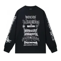 High Quality AAA Balenciaga Long-Sleeved Ash Cotton Pure Ribbed Fabric Embroidery