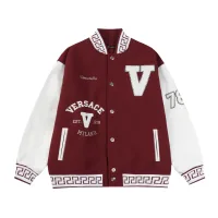 Aaa Luxury Versace Leather Baseball Uniform For Autumn