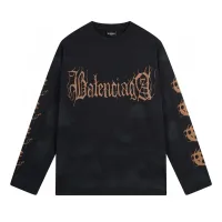 Super Clone Balenciaga Long-Sleeved Blue Cotton Neckline Stitching Embroidery