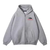 Designer Luxury Balenciaga Jackets Ash Cotton Xinjiang Ribbed Fabric Spring Autumn