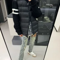 High Quality Monk Outerwear Red Wool Feather Duck Down Fleece Exquisite Workmanship Elegant Style Patch Side Pockets