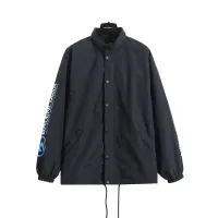 Luxury Balenciaga Jacket Red Nylon Zippered Pocket