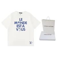 Luxury Louis Vuitton Cotton Short-Sleeved T-Shirt For Early Spring