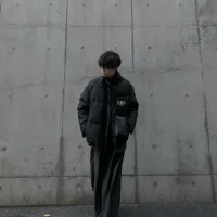 AAA Reps Balenciaga Cotton-Padded Coat Black Cotton Down Winter