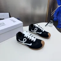 AAA Super Clone Loewe Sneakers Red Nylon Suede Cowhide Rubber Outsole Spring Early