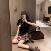 1:1 High Quality Burberry Leather Short-Sleeved Shirts