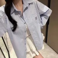 Luxury Miu Miu Plaid Shirt