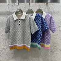 High Quality Designer Louis Vuitton Jacquard Short Sleeves