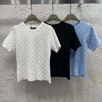 Luxury Louis Vuitton Jacquard Short Sleeves
