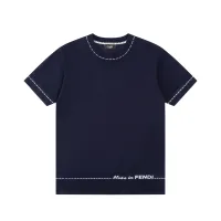 1:1 Designer Fendi Knit Fabric Short-Sleeved Shirts For Spring