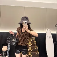 Luxury Fendi Jacquard Short Sleeves For Summer