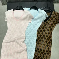 Designer High Quality Fendi Jacquard Short-Sleeved Top